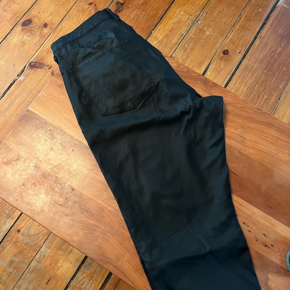 STS Blue Coated Denim Black Straight Leg Jeans